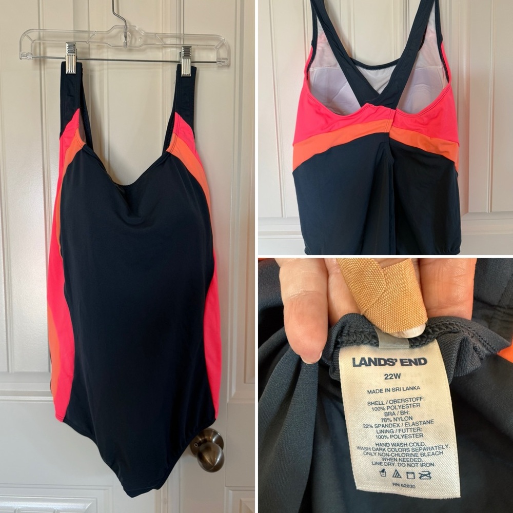 Land’s End Like New One Piece Plus Size Swimsuit. - image 1